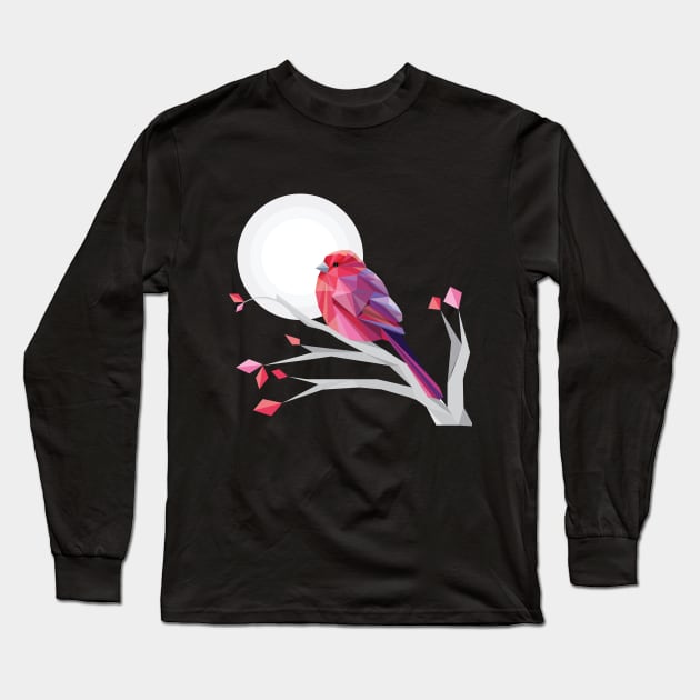 bird on a tree Long Sleeve T-Shirt by mutarek